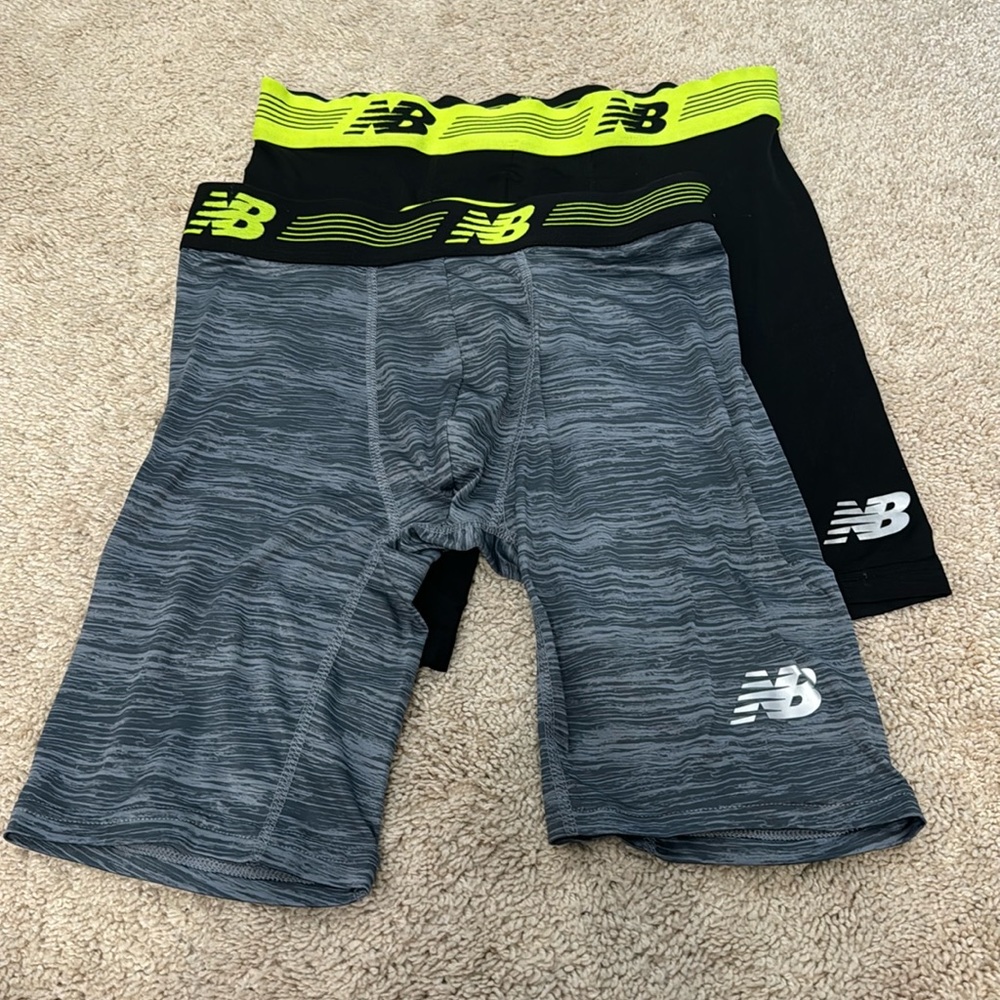 2 pair New Balance athletic compression underwear size small 7” inseam.